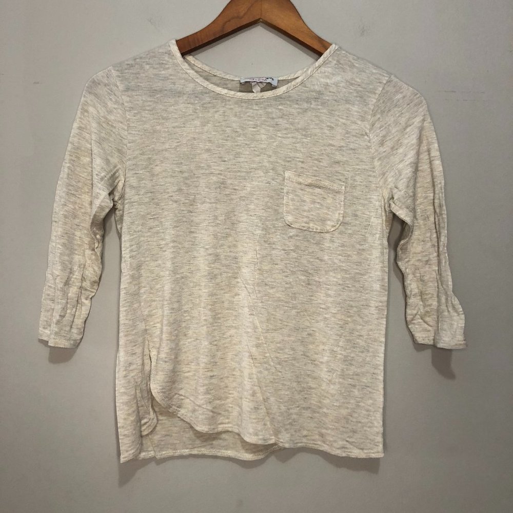 Urban Rose Girls Size 16 3/4 Sleeve Tee Cream